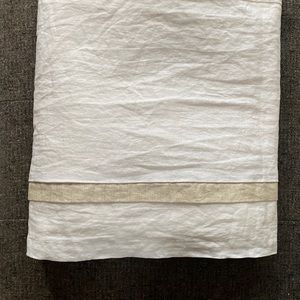 {pottery barn} Belgian linen bed skirt